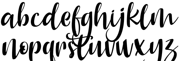 Charlotte Smoothy Font LOWERCASE