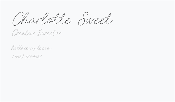 Charlotte Sweet Business Card