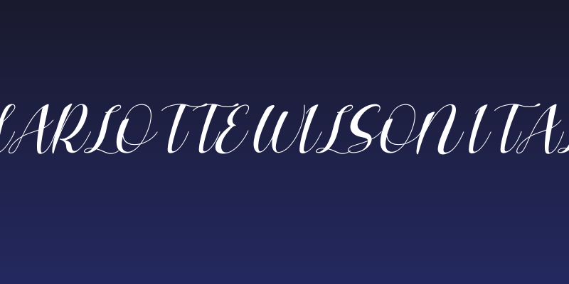 Charlotte Wilson Italic Social Header