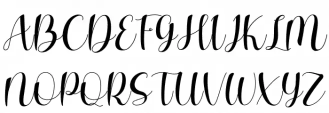 Charlotte Wilson Font UPPERCASE