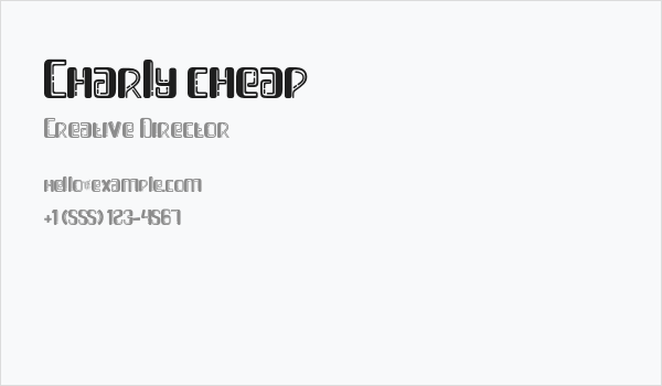 Charly cheap Business Card