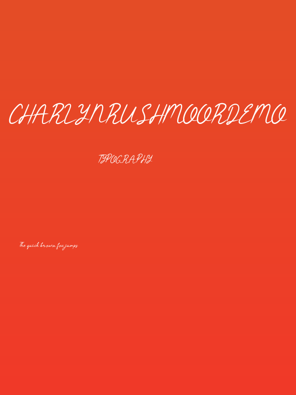 CharlynRushmoorDemo Poster