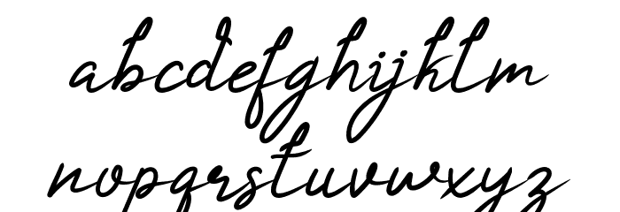 CharlynRushmoorDemo Font LOWERCASE
