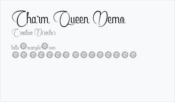 Charm Queen Demo Business Card