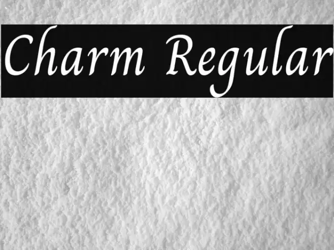 Charm Regular Font examples