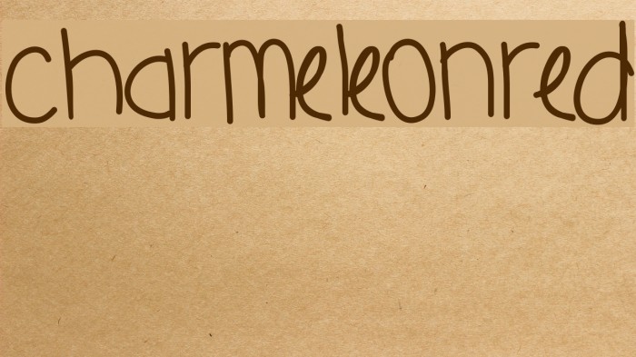 CharmeleonRed Font examples