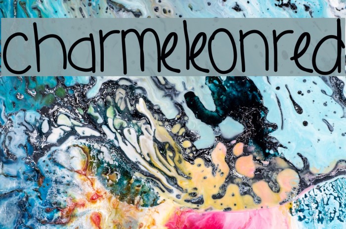 CharmeleonRed Font examples