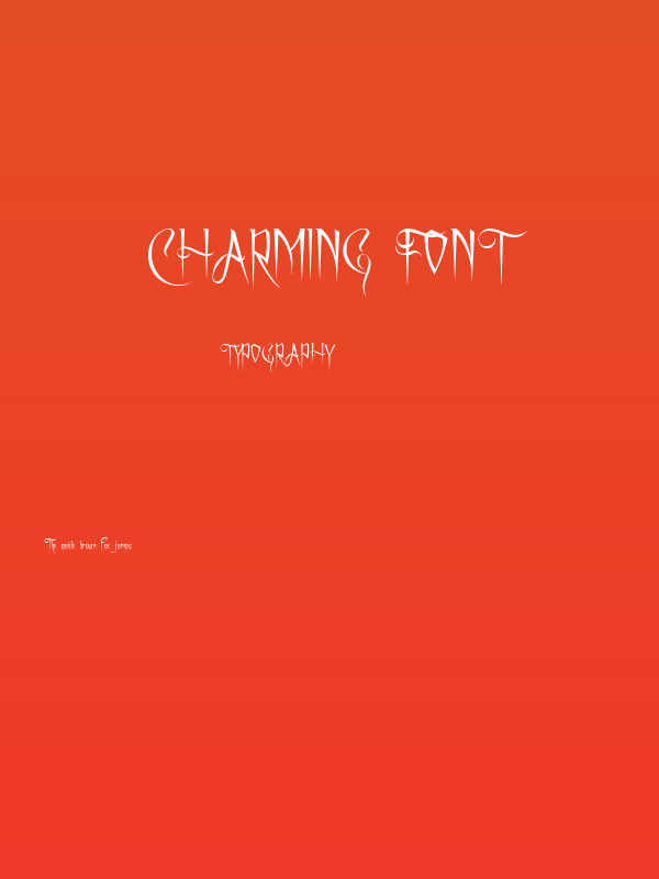 Charming Font Poster