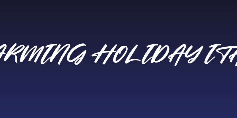 Charming Holiday Italic Social Header