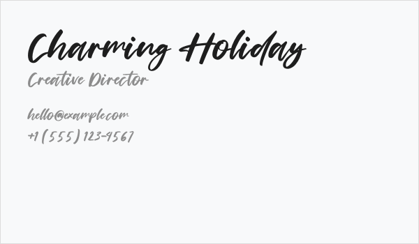 Charming Holiday Business Card
