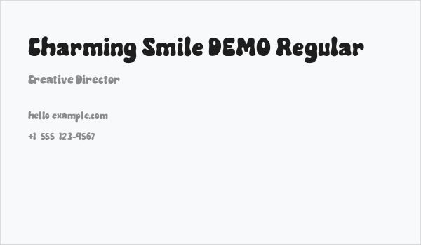 Charming Smile DEMO Regular Business Card