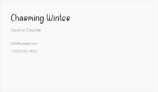 Charming Winter Business Card