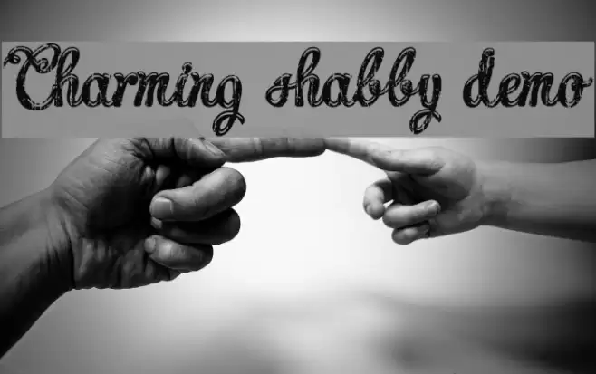 Charming shabby demo Font examples
