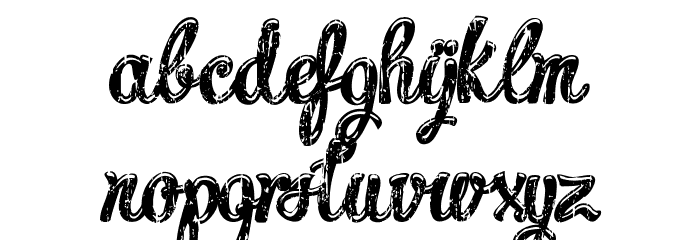 Charming shabby demo Font LOWERCASE