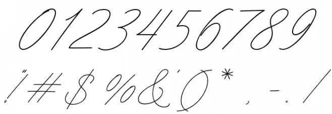 Charmline Script Personal Use Font OTHER CHARS