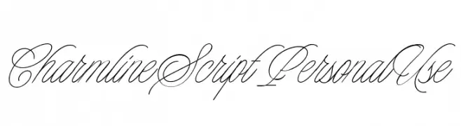 Charmline Script Personal Use  フリーフォントのダウンロード