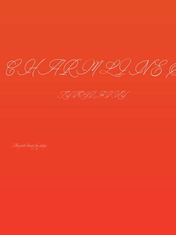 Charmline Script Personal Use Poster