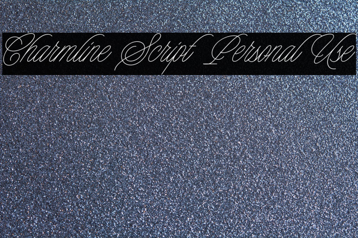 Charmline Script Personal Use Schriftart examples