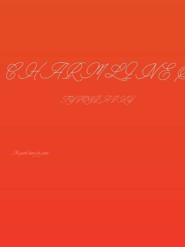 Charmline Script Personal Use Poster