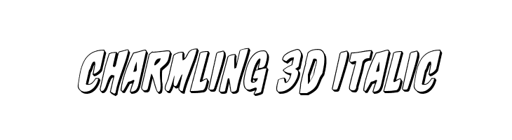 Charmling 3D Italic  les polices de caractères gratuit tlcharger