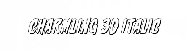 Charmling 3D Italic  免费字体下载