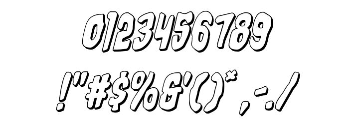 Charmling 3D Italic Font OTHER CHARS