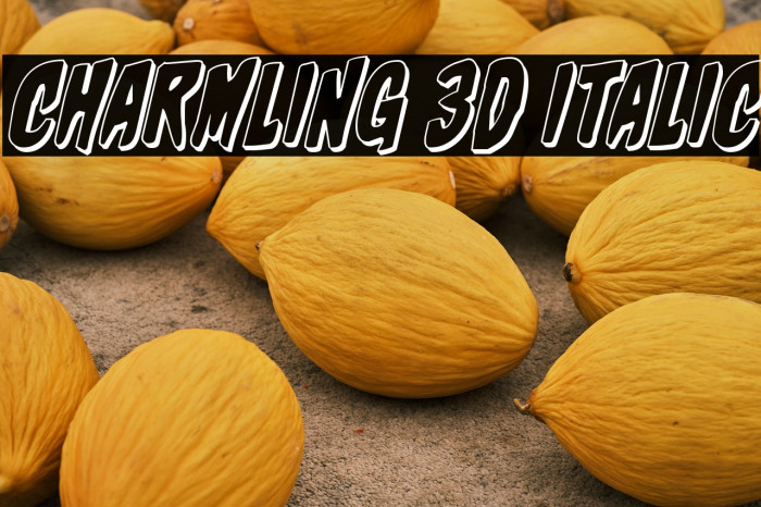 Charmling 3D Italic Example 1