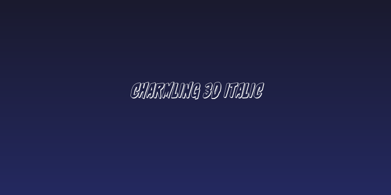 Charmling 3D Italic Social Header