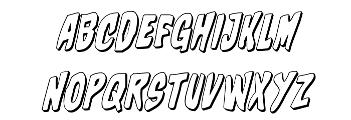 Charmling 3D Italic Font LOWERCASE