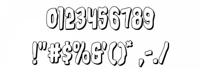 Charmling 3D Font OTHER CHARS