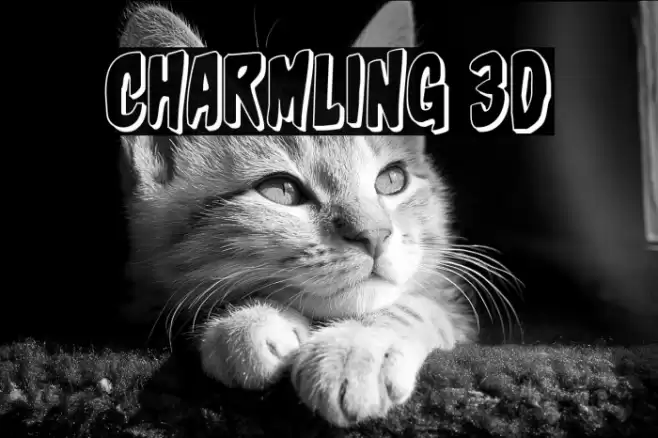 Charmling 3D Font examples