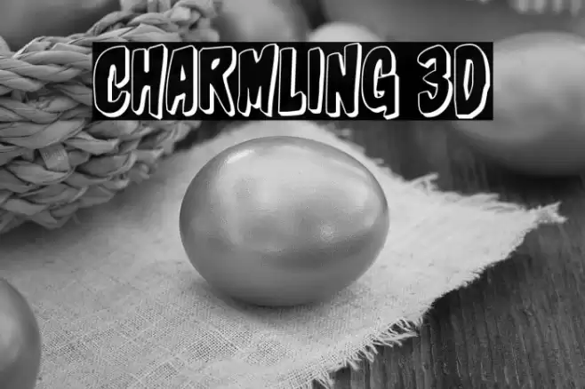 Charmling 3D Font examples