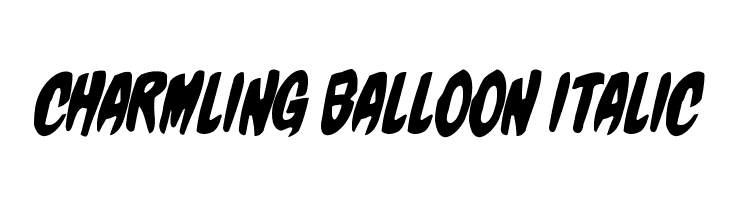 Charmling Balloon Italic  Descarca Fonturi Gratis