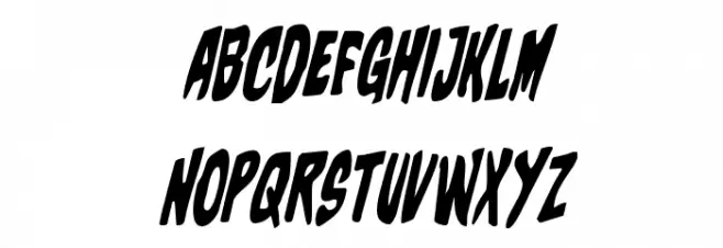 Charmling Condensed Italic Schriftart Groß