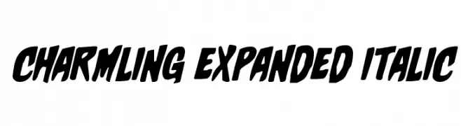 Charmling Expanded Italic  les polices de caractères gratuit tlcharger