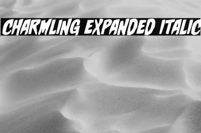Charmling Expanded Italic Font examples