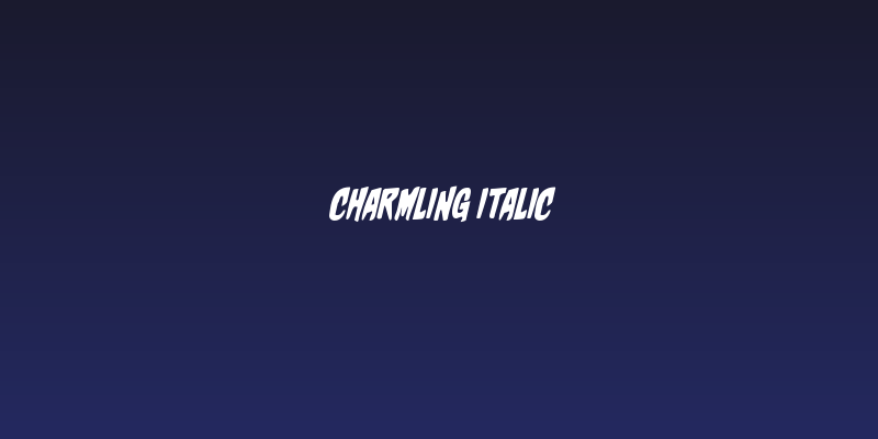 Charmling Italic Social Header