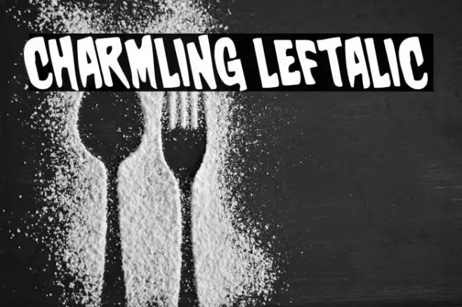 Charmling Leftalic Font examples