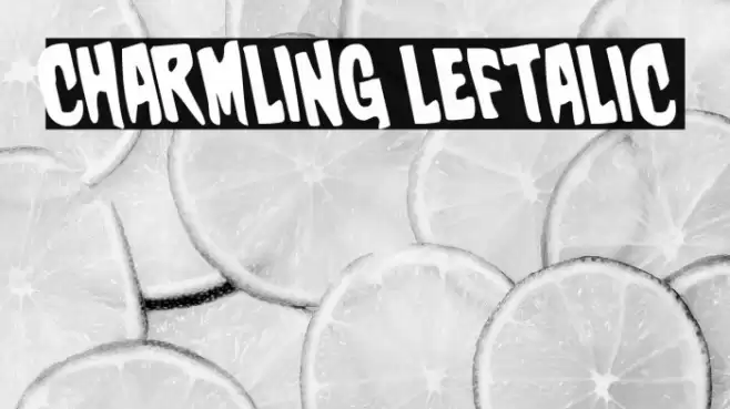 Charmling Leftalic Font examples