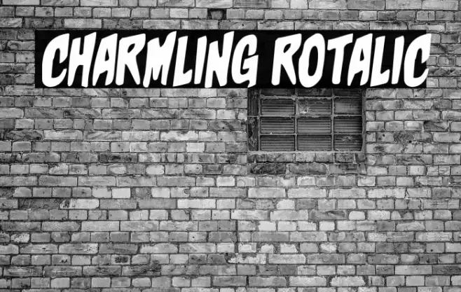 Charmling Rotalic Font examples
