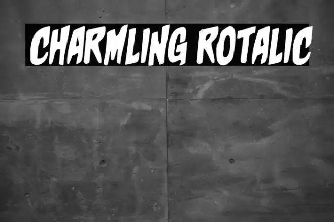 Charmling Rotalic Font examples