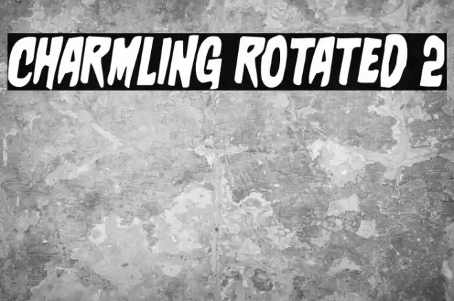 Charmling Rotated 2 Font examples