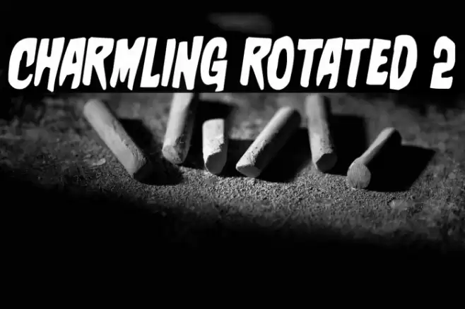 Charmling Rotated 2 Font examples