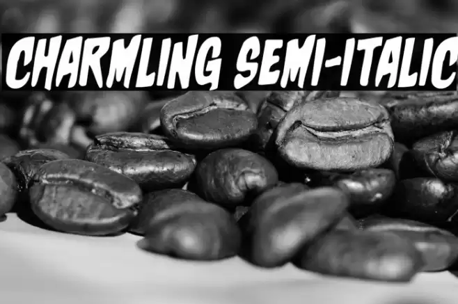 Charmling Semi-Italic Font examples