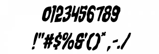 Charmling Staggered Italic Font OTHER CHARS