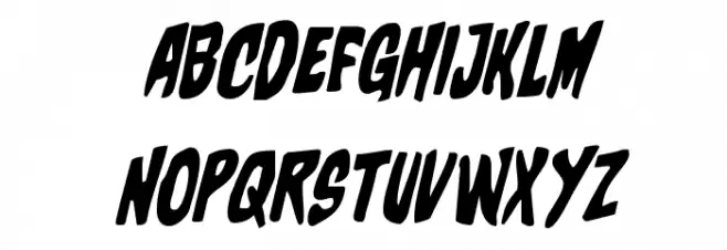 Charmling Staggered Italic Schriftart Groß