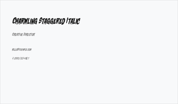 Charmling Staggered Italic Business Card