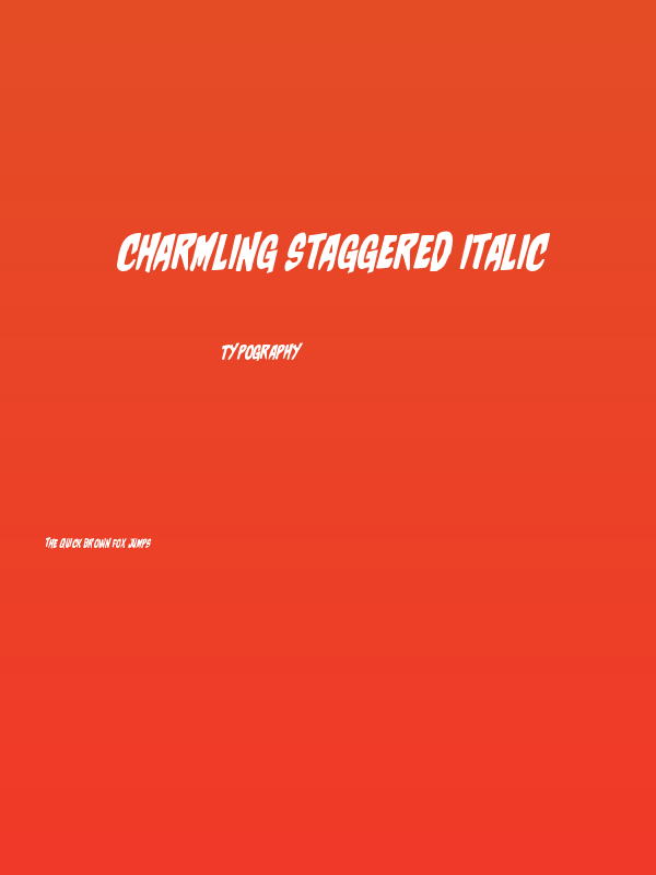 Charmling Staggered Italic Poster