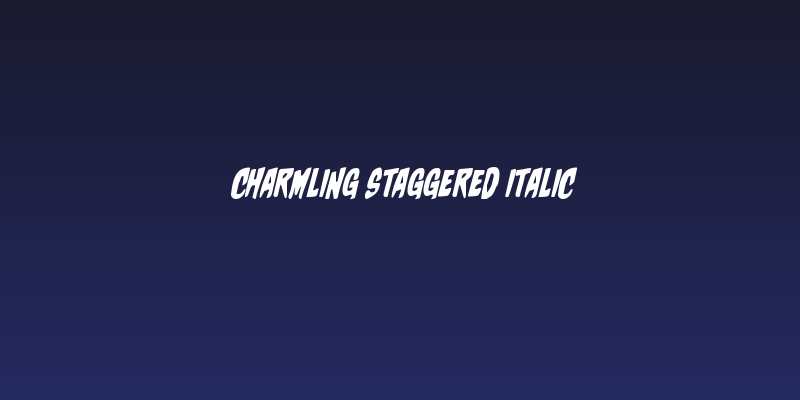 Charmling Staggered Italic Social Header