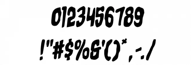 Charmling Staggered Rotalic Font OTHER CHARS